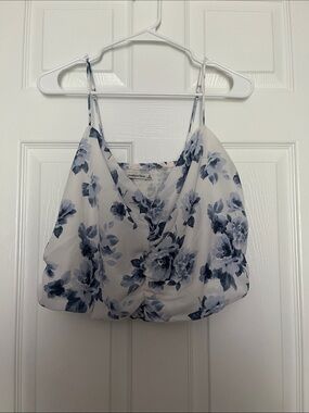 Abercrombie & Fitch White and Blue Top